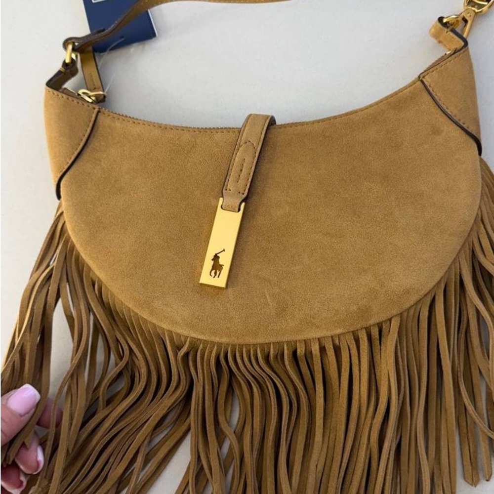 POLO RALPH LAUREN
Leather hobo bag with accent fringe - Picture 3 of 3